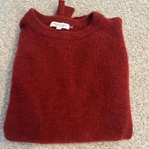 Demylee cashmere rust-red crewneck sweater